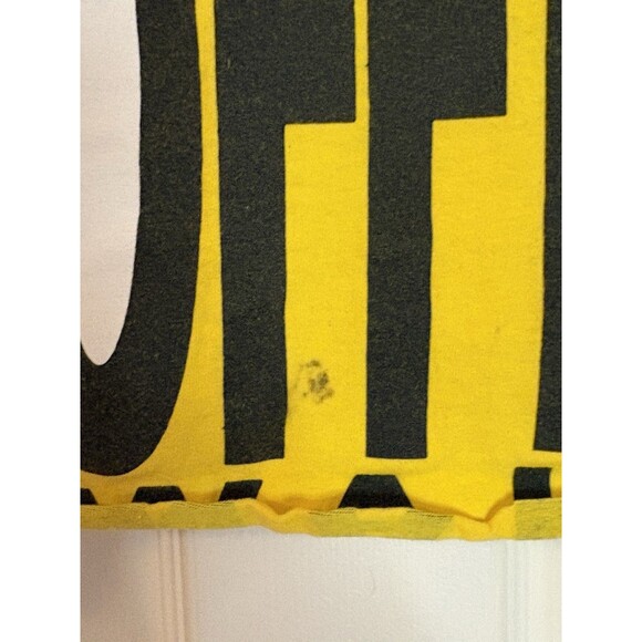 Women's Vans Crop Top Blouse Yellow Long Sleeve Shirt Size Medium Cowl Neck FLAW - Picture 2 of 11